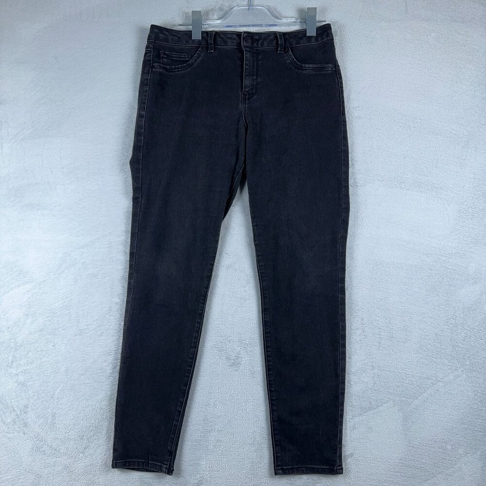 D.Jeans Jegging Jeans Women's Skinny Denim Mid Rise Black Size 10